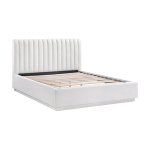 Textured Fabric Platform Bed, Full