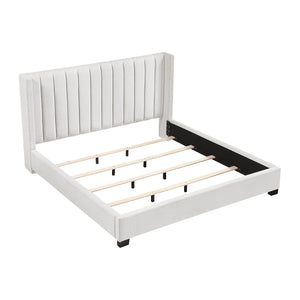 Textured Fabric Eastern King Bed in a Box