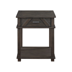 Wood End Table