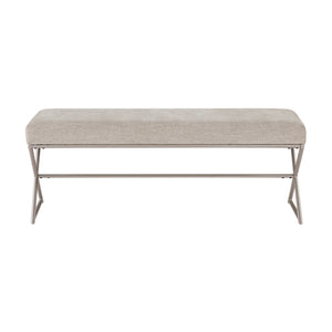 Chenille Fabric Bench