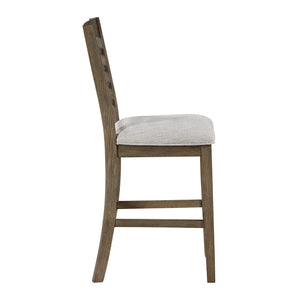 Textured Fabric 6-Piece Counter Height Set