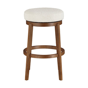 Boucle Fabric Swivel Pub Height Stool