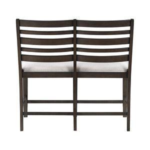 Textured Fabric Counter Height Bench