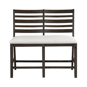 Textured Fabric Counter Height Bench