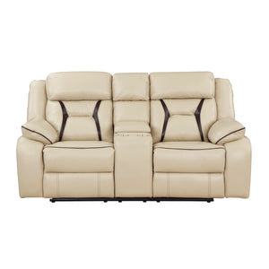 Power Double Reclining Love Seat with Center Console