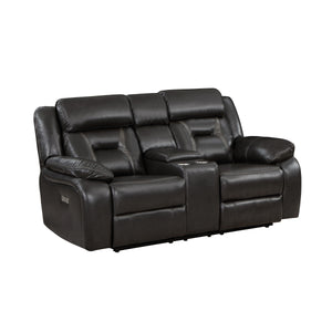 Power Double Reclining Love Seat with Center Console