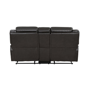 Manual Double Reclining Love Seat with Center Console