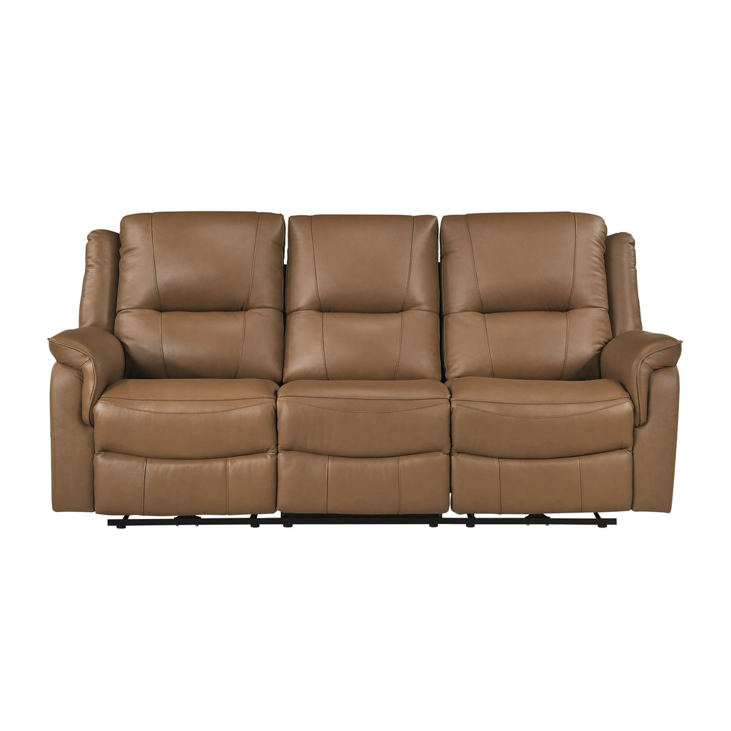Leather Match Power Double Reclining Sofa