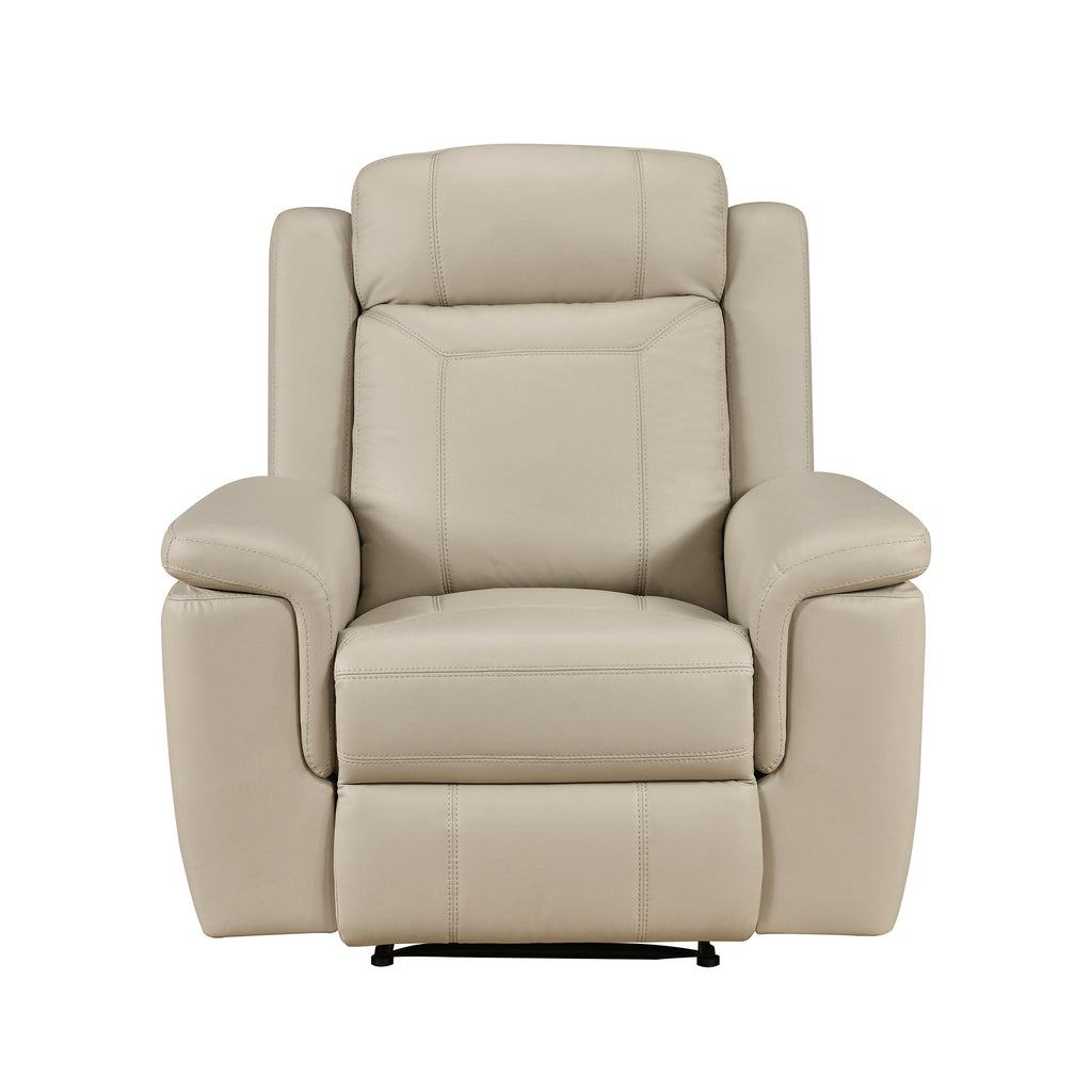 Leather Match Manual Reclining Chair