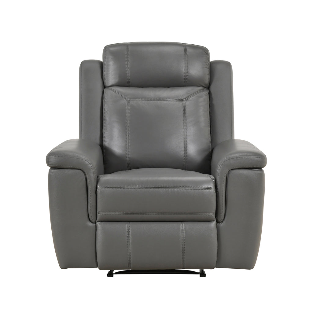 Leather Match Manual Reclining Chair