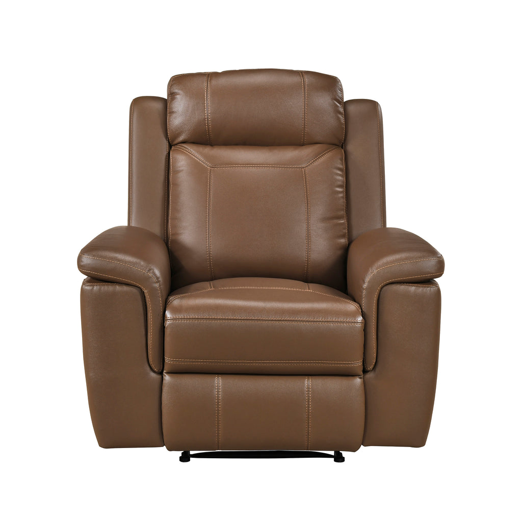 Leather Match Manual Reclining Chair