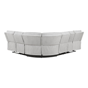 Chenille Fabric 3-Piece Reclining Sectional with Left Console