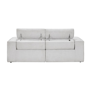 Textured Microfiber Fabric Power Double Reclining Loveseat