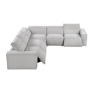 Textured Microfiber Fabric 5-Piece Modular Power Reclining Sectional