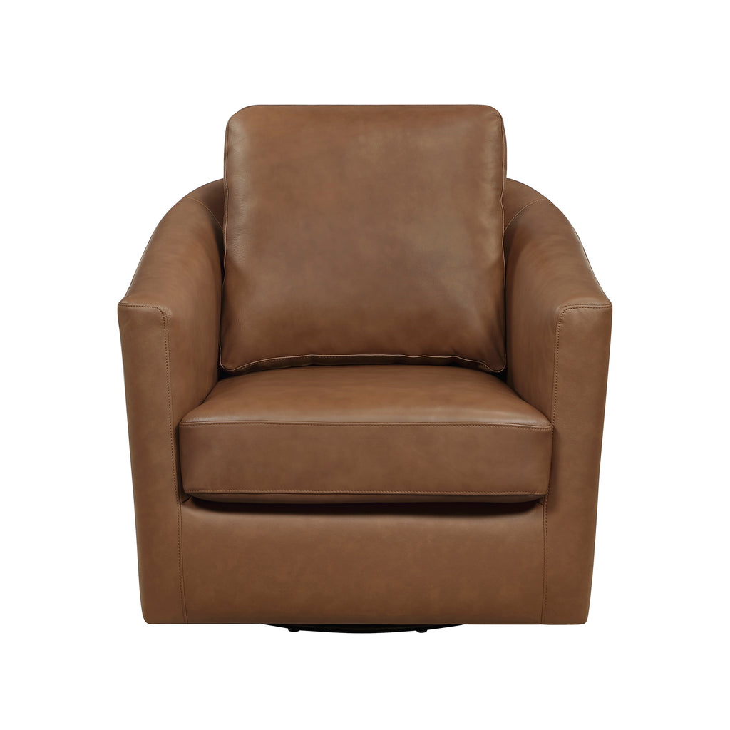 Leather Match Swivel Chair