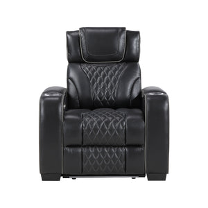 Leather Match Power Reclining Chair