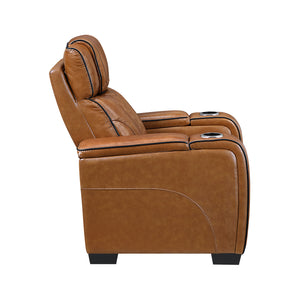 Leather Match Power Reclining Sofa