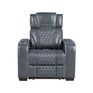 Leather Match Power Reclining Chair