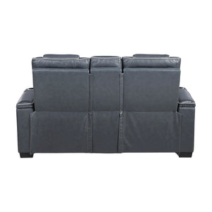 Leather Match Power Reclining Loveseat
