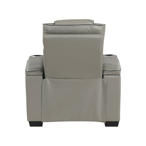 Leather Match Power Reclining Chair