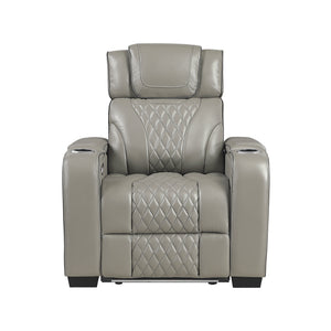 Leather Match Power Reclining Chair