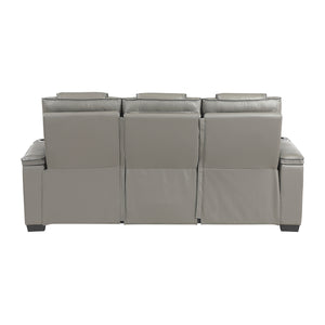 Leather Match Power Reclining Sofa