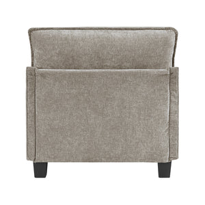 Chenille Fabric Armless Chair