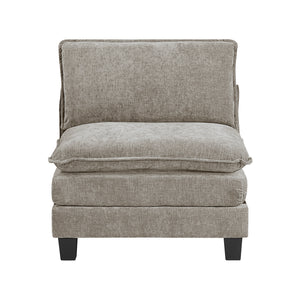 Chenille Fabric Armless Chair