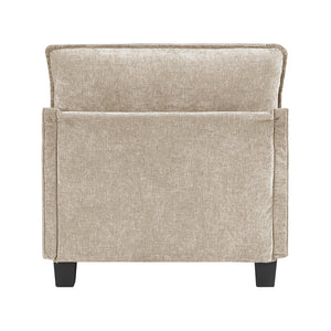 Chenille Fabric Armless Chair