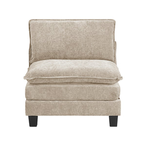 Chenille Fabric Armless Chair
