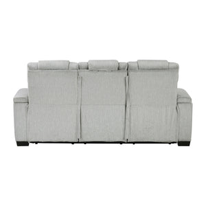 Textured Microfiber Double Reclining Sofa