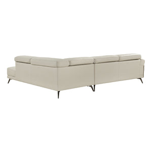 Leather Match 2-Piece Sectional with Right Side Chaise