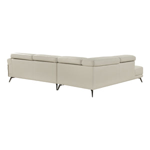 Leather Match 2-Piece Sectional with Left Side Chaise