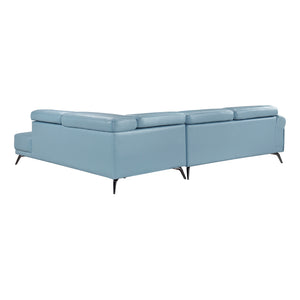 Leather Match 2-Piece Sectional with Right Side Chaise