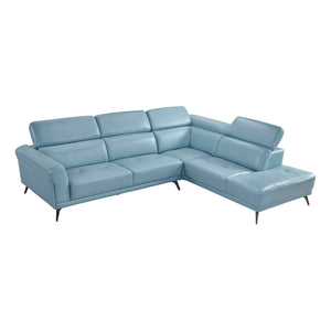 Leather Match 2-Piece Sectional with Right Side Chaise