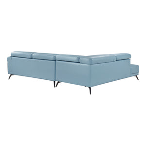 Leather Match 2-Piece Sectional with Left Side Chaise