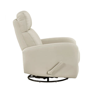 Leather Match Manual Swivel Glider Reclining Chair