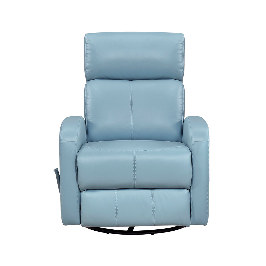 Leather Match Manual Swivel Glider Reclining Chair