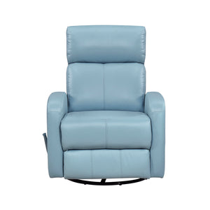 Leather Match Manual Swivel Glider Reclining Chair