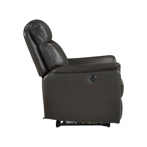 Leather Match Power Reclining Chair