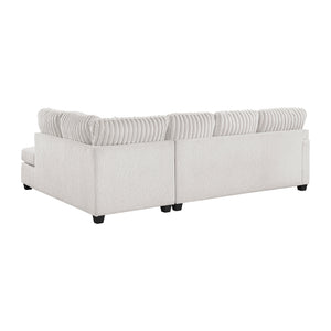 Chenille and Corduroy Fabric 2-Piece Sectional with Left Chaise