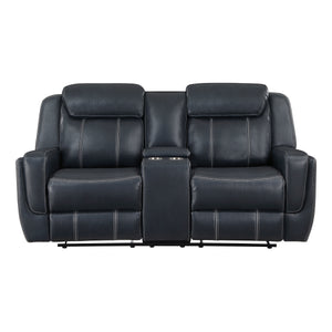 Breathable Faux Leather Double Reclining Loveseat