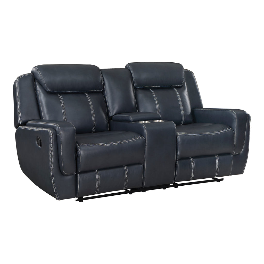 Breathable Faux Leather Double Reclining Loveseat