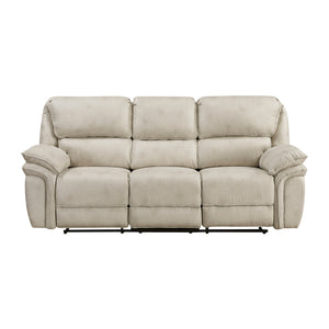 Wall-Hugger Manual Double Reclining Sofa