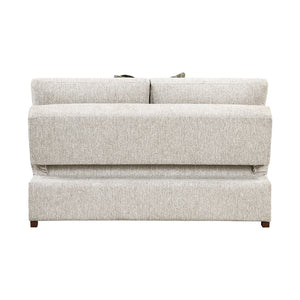 Textured Microfiber Armless Convertible 2-Seater