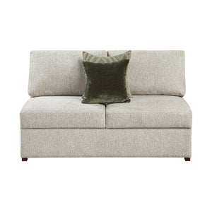 Textured Microfiber Armless 2-Seater