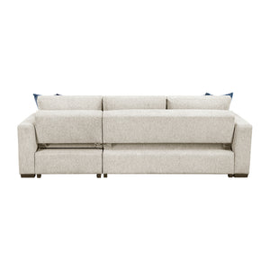 Textured Microfiber 2-Piece Sectional with Reversible Chaise