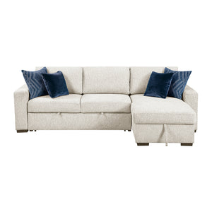 Textured Microfiber 2-Piece Sectional with Reversible Chaise