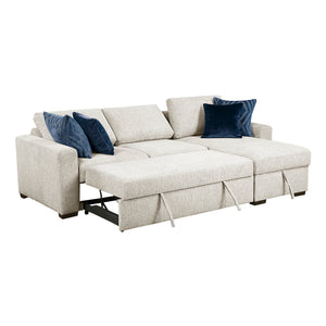 Textured Microfiber 2-Piece Sectional with Reversible Chaise