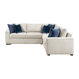 Textured Microfiber 3-Piece Sectional with Pull-out Bed